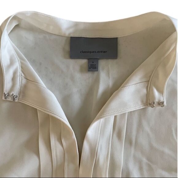 Classiques Entier Oversized Ivory Silk Blouse - Picture 4 of 5